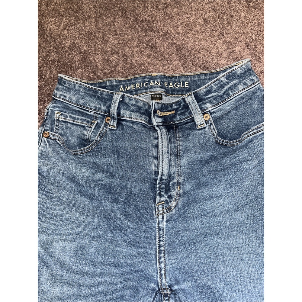 American Eagle '90s Skinny Jeans Teen 2R Blue High Rise Stretch